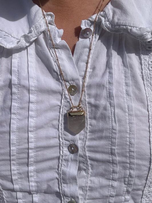 Semi Precious Gold Plated Necklace