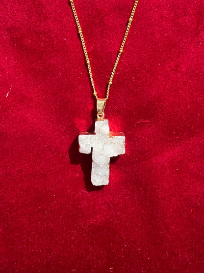 Semi Precious Cross Necklace